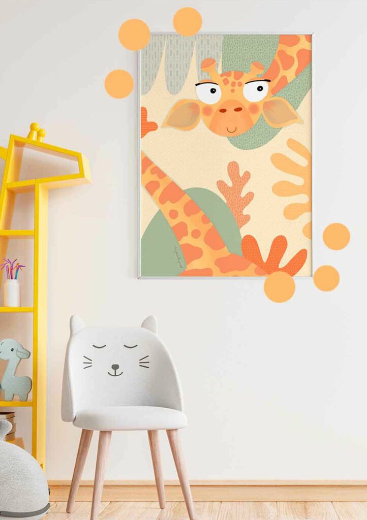 Ilustración personalizada para decorar una habitación infantil